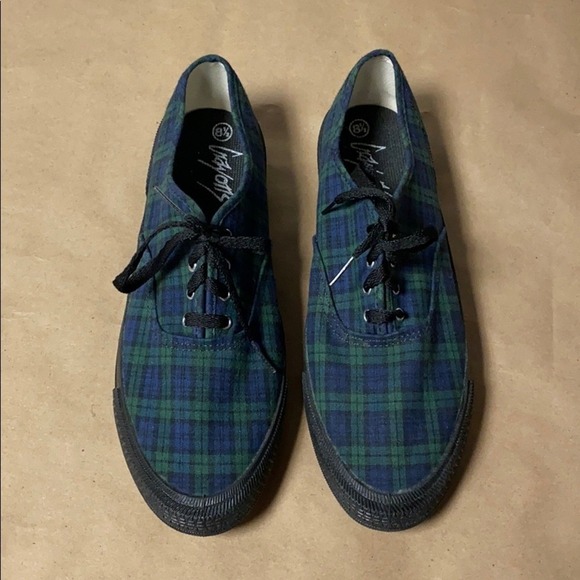 Crayons Shoes - Crayons Green & Blue Plaid Sneakers
